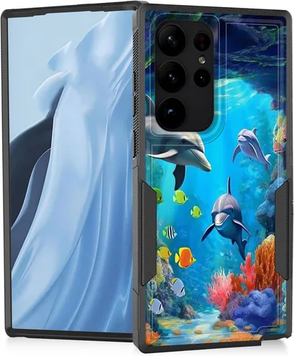 Vista 177 de Funda para Galaxy A14 5G, resistente de doble capa híbrida de policarbonato duro, goma suave, a prueba de golpes, funda protectora resistente