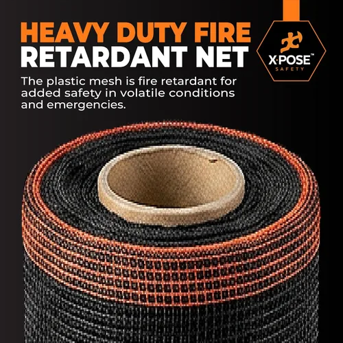 Vista 6 de Xpose Safety Red de seguridad para construcción de Xpose Safety - Rollo de material temporal de 150 pies, malla de 1/4" para cerca de andamio
