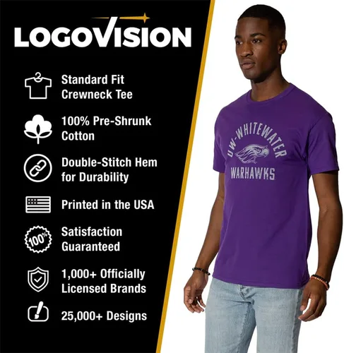 Vista 294 de LOGOVISION Official Collegiate One Color Distressed Logo Short Sleeve for Men & Women T Shirt Collection 3