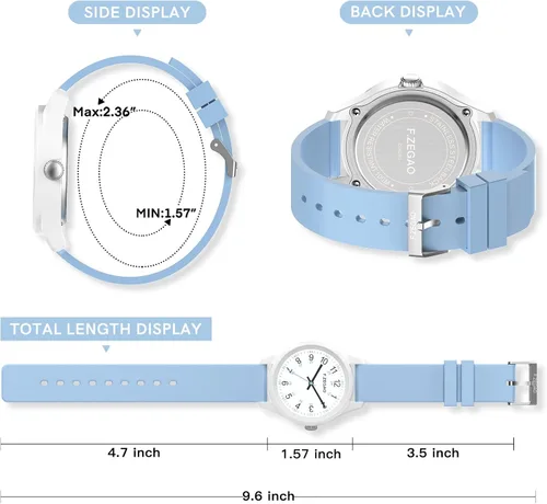Vista 5 de Nurse Watch for Nurse Professionals Medical Students Women, 100M Waterproof Watch for Swimming 24 Hour Military Time Easy to Read Dial with Silicone
