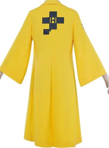 Vista 2 de Danganronpa V3 Killing Harmony Cosplay Angie Yonaga Disfraz de Halloween Amarillo Chaqueta Abrigo