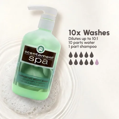 Vista 3 de Best Shot Scentament Spa Caressing Body Wash, pepino melón, 16 onzas