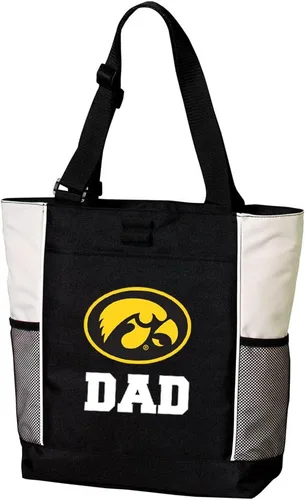 Vista 8 de Iowa Hawkeyes Tote Bags University of Iowa Totes Beach Pool Or Travel Hawkeyes Logo, 600D Polyester Canvas, Adjustable Web Handles, Front Pocket