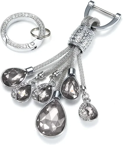 Vista 13 de Bling Crystal - Llavero de diamantes de imitación para mujer, llavero de moda
