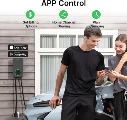 Vista 6 de Autel Cargador EV Nivel 2 40 Amperios Hogar Inteligente AI para Vehículo Eléctrico (EV) con Wi-Fi y Bluetooth, EVSE con Funda Integrada y Cable