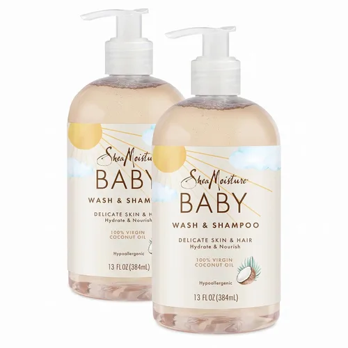 Vista 7 de SheaMoisture - Jabón y champú para piel de bebé, aceite de coco 100% virgen, sin crueldad, cuidado de la piel, 13 onzas