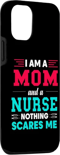 Vista 3 de iPhone 15 I Am A Mom and A Nurse Nothing Scares Me Challenge Case