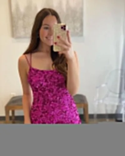 Vista 4 de Miao Duo Vestidos de fiesta de sirena con lentejuelas para mujer, con abertura, con purpurina, cruzados, largos, formales, vestidos de noche YZTS062