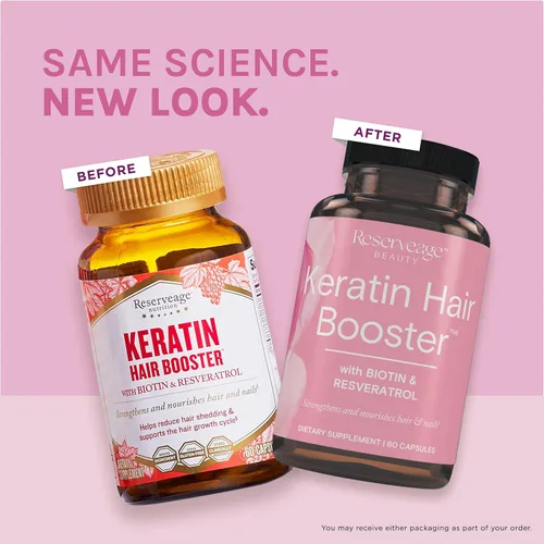 Vista 6 de Tratamiento de queratina de Reserveage Nutrition con biotina y resveratrol para cabello, AA1140, 1, 1