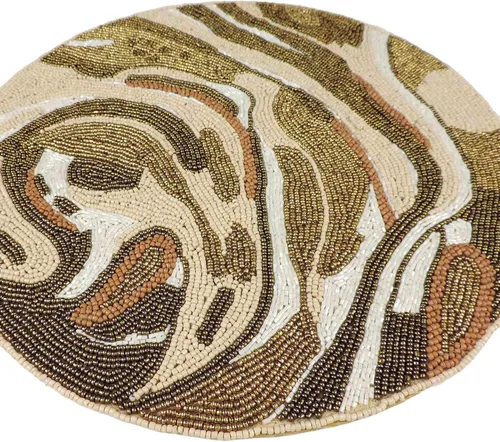 Vista 5 de Trunkin - Manteles individuales bordados de tela y vidrio natural de 14 pulgadas, color negro, 2 piezas, manteles individuales para mesa de comedor