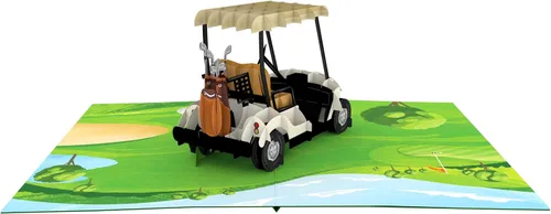 Vista 3 de WOWPAPERART Golf – Tarjeta de felicitación 3D desplegable para todas las ocasiones – amor, cumpleaños, jubilación, felicitaciones, gracias