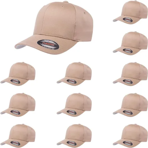 Vista 108 de Gorra de béisbol Flexfit Wooly Combed Premium de 6 paneles estructurada Ajuste elástico Paquete al por mayor disponible Negro