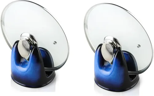 Vista 15 de Nihow Soporte para tapa de olla: soporte estable para tapa de sartén de cerámica para decoración de encimera de cocina, encimera, estufa, resistente