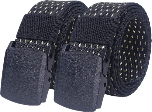 Vista 11 de Cinturones para hombres trenzados, cinturones para hombres y mujeres, de lona de nailon, transpirable, militar, de liberación rápida, cinturón