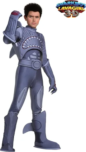 Vista 2 de Disfraz de Sharkboy para niños, disfraz de Sharkboy y Lavagirl con licencia oficial, Gris