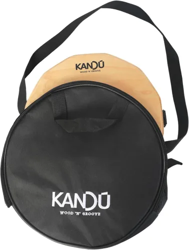 Vista 4 de KTÄK - El primer cajón de percusión artesanal, de mano, de dos sonidos, portátil de Kandu con estuche de transporte (negro)
