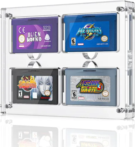 Vista 11 de Estuche de exhibición de cartuchos de videojuegos, compatible con soporte para tarjetas Gameboy Advance, marco acrílico magnético para colección