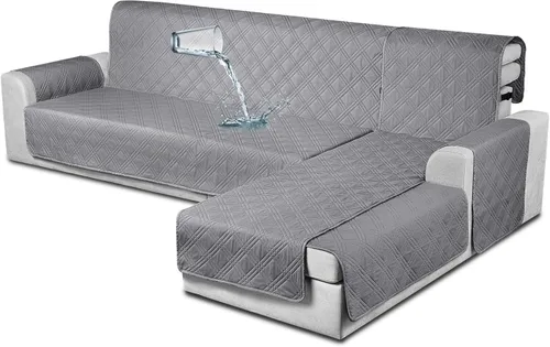Vista 10 de TAOCOCO Fundas de Sofá Seccional 100% Impermeables en Forma de L, Fundas de Sofá de 3 Piezas, Funda de Chaise Lounge para Mascotas y Niños, Fundas