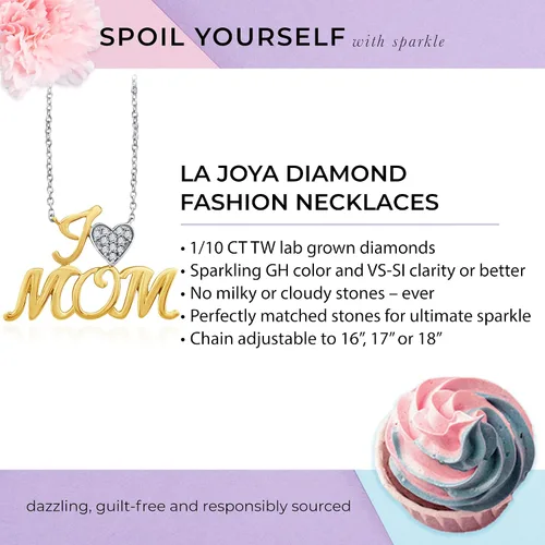 Vista 4 de Impresionante joyería para mamá Collar con colgante de diamantes cultivados en laboratorio en plata de ley 925 Regalo ideal para madres