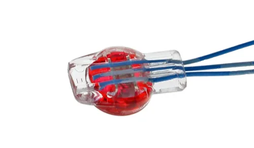 Vista 2 de Ideal Electrical 86-925 UR-I Conector IDC 19-26 Awg Conexión de empalme a tope sólido, rojo, (paquete de 100)