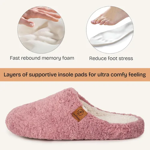 Vista 4 de EverFoams Pantuflas de espuma viscoelástica suave para mujer, para interiores