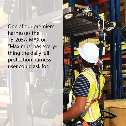 Vista 7 de Madaco - Arnés de seguridad industrial para construcción de techo, protección contra caídas, de cuerpo completo, absorción de golpes, kit de cordón