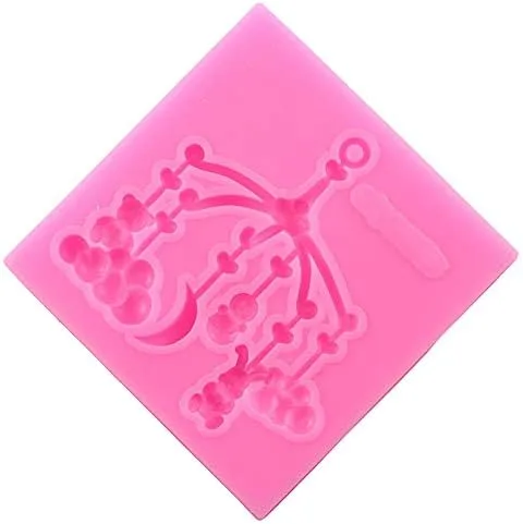 Vista 2 de Molde de silicona para pastel de conejito bebé, molde de caramelo de chocolate, decoración de fiesta de bebé, herramientas para hornear