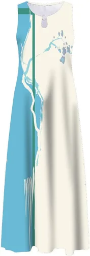 Vista 4 de ZEFOTIM Vestidos de verano para mujer 2023 de manga cortasin mangas, floral, cuello en V, vestido midi casual, a la moda, vestidos fluidos