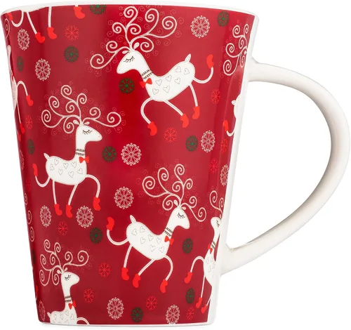 Vista 8 de K-Kraft Taza de Navidad de reno – 12oz – Cerámica – Caja de regalo – 4 diseños a elegir