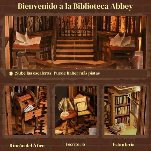 Vista 3 de MiniCity Kit de rincón de libros, para casa de muñecas de bricolaje, kit