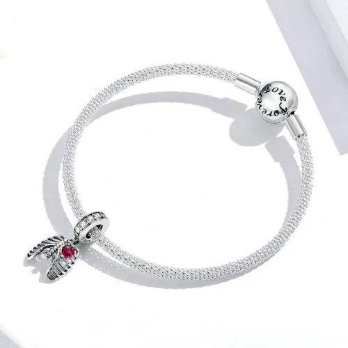 Vista 3 de Dijes de plata de ley 925 con diseño de arcoíris y diamantes espirituales para mujeres Pandora, pulsera de abalorios, cumpleaños, Halloween, regalo