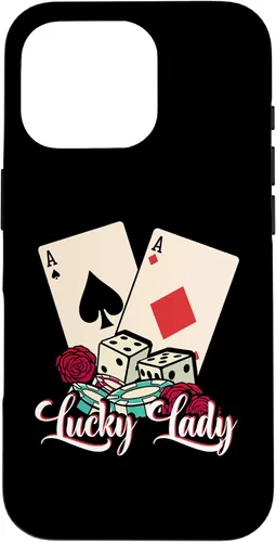 Vista 20 de Lucky Lady Poker Player Gambling Casino Gambler Case for iPhone 16