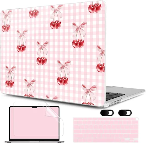 Vista 26 de MEEgoodo Funda para MacBook Air de 13 pulgadas 2021 2020 2019 2018 lanzada A2337 M1 A2179 A1932 con Touch ID, carcasa rígida de plástico y cubierta