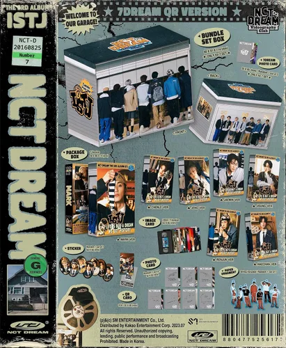 Vista 2 de NCT DREAM ISTJ Contenido del tercer álbum+adhesivo+fotocarta+guía sellada (versión 7DREAM QR Chenle)