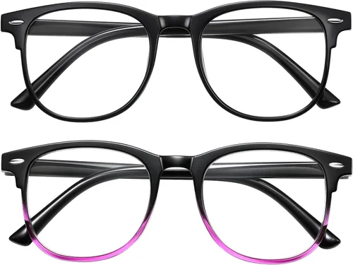 Vista 10 de Okany Lentes de bloqueo de luz azul para mujeres, hombres y mujeres, con filtro de pantalla de computadora negra, gafas de juego para mujeres