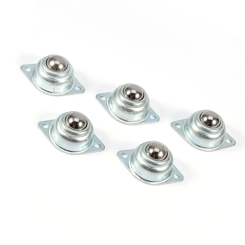 Vista 8 de Metal Iron Steel Universal Transfer Bearing Ball Roller Mounted Ball 2 Holes Conveyor Roller for Transmission System 5 PCS