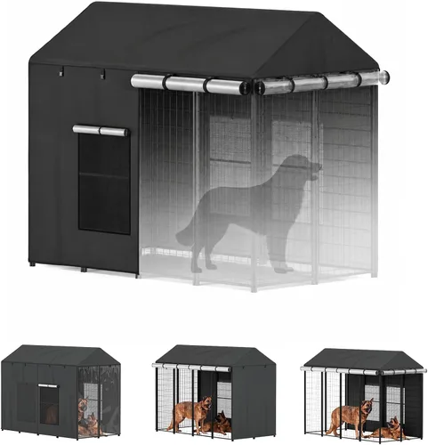 Vista 8 de Cubierta para perrera para perros al aire libre, 4.2x4.2x4.5 pies, impermeable 1200D