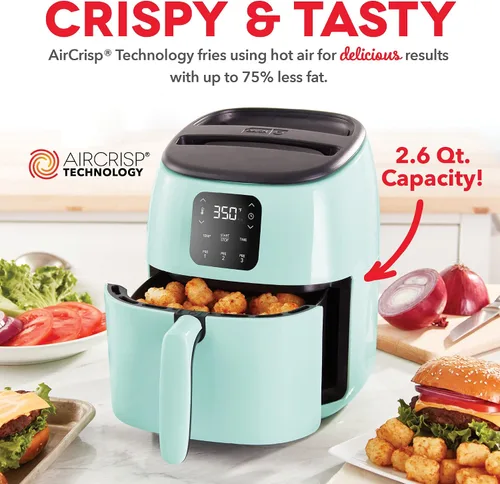 Vista 3 de DASH Tasti-CrispTM - Freidora de aire digital con tecnología AirCrisp, ajustes preestablecidos, control de temperatura y función de apagado