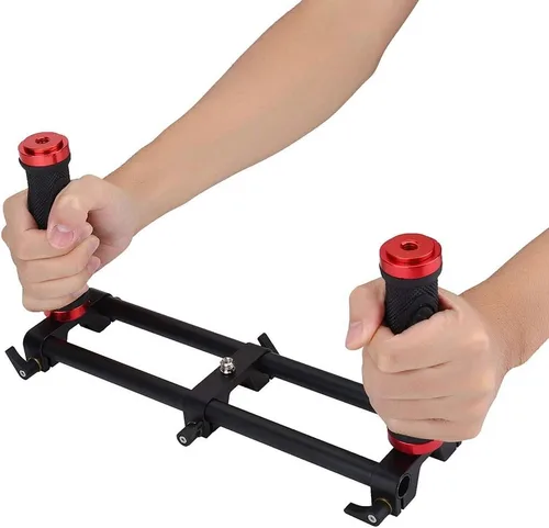 Vista 4 de Mango extensor de doble empuñadura, accesorio para estabilizador de cardán de mano para cámara con montaje de liberación rápida y diseño