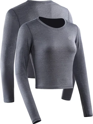 Vista 5 de NELEUS Paquete de 3 camisetas cortas atléticas para correr y entrenar para mujer
