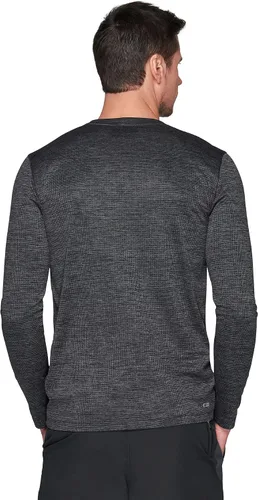 Vista 3 de RBX Active - Camiseta de manga larga con cuello redondo y ajuste atlético para hombre