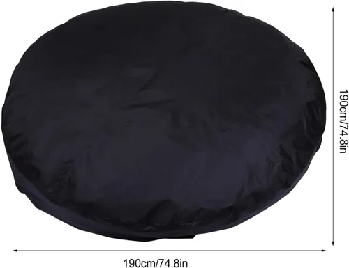 Vista 3 de DOITOOL Cubierta redonda para bañera de hidromasaje, impermeable, cubierta de spa para exteriores, protector redondo de 75 pulgadas para piscinas