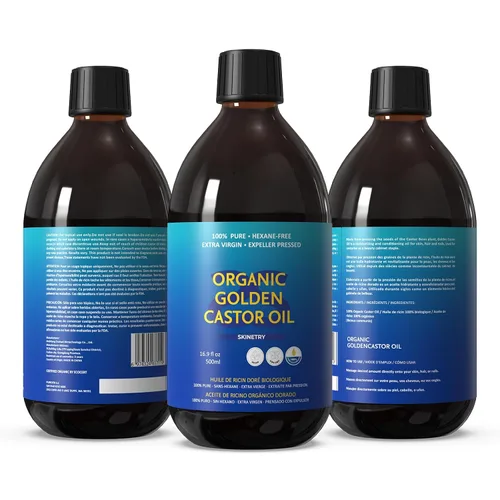 Vista 7 de Aceite de ricino dorado orgánico, 16.9 onzas, 100% puro para cabello, piel, uñas, cejas y pestañas, hidratación profunda y suavizado que promueve