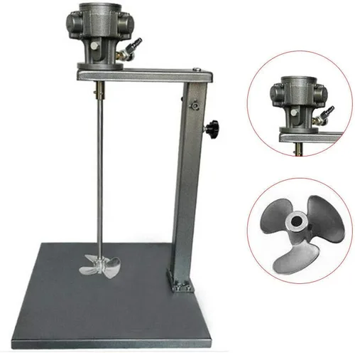 Vista 2 de Mezclador neumático de 5 galones, mezclador de pintura de 1/4 HP, herramienta de mezcla de pintura de agitador de aire, máquina de agitación