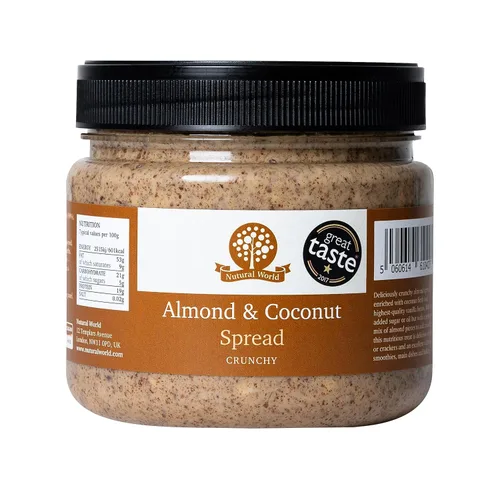 Vista 8 de Nutural World - Crema crujiente de almendras y coco 6 oz (170g) - Ganador del premio Great Taste