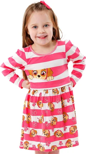 Vista 2 de PAW PATROL Vestido Vestido de verano para niñas de algodón suave Vestidos Skye Multi colorido