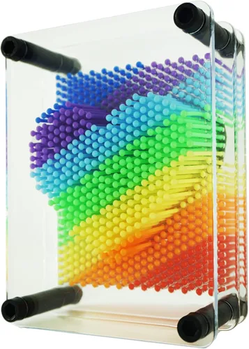 Vista 12 de Juguete sensorial 3D Pin Art Tamaño 5x3.7 pulgadas Agujas Pin Impresión Juguete Intelectual Divertido Rainbow Juguetes, Verde