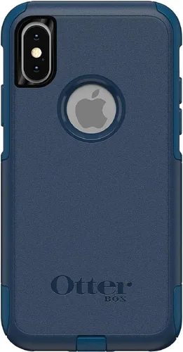 Vista 3 de OtterBox Commuter Series - Funda para iPhone Xs y iPhone X (solamente), embalaje no minorista, a medida (azul Blazer/azul mares tormentosos)