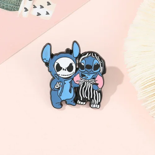 Vista 8 de Ohana - Alfileres esmaltados de puntada de anime Ohana Means Family Stitch Pines de solapa para mujeres, hombres, niñas, niños, broche, mochila