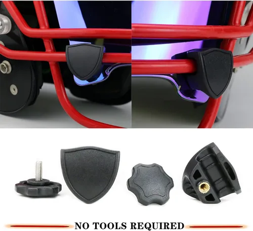 Vista 4 de Visera de Fútbol Americano Visera para Casco de Fútbol Americano Resistente a los Arañazos Bloqueo UV Visera de Protección Facial para Jóvenes